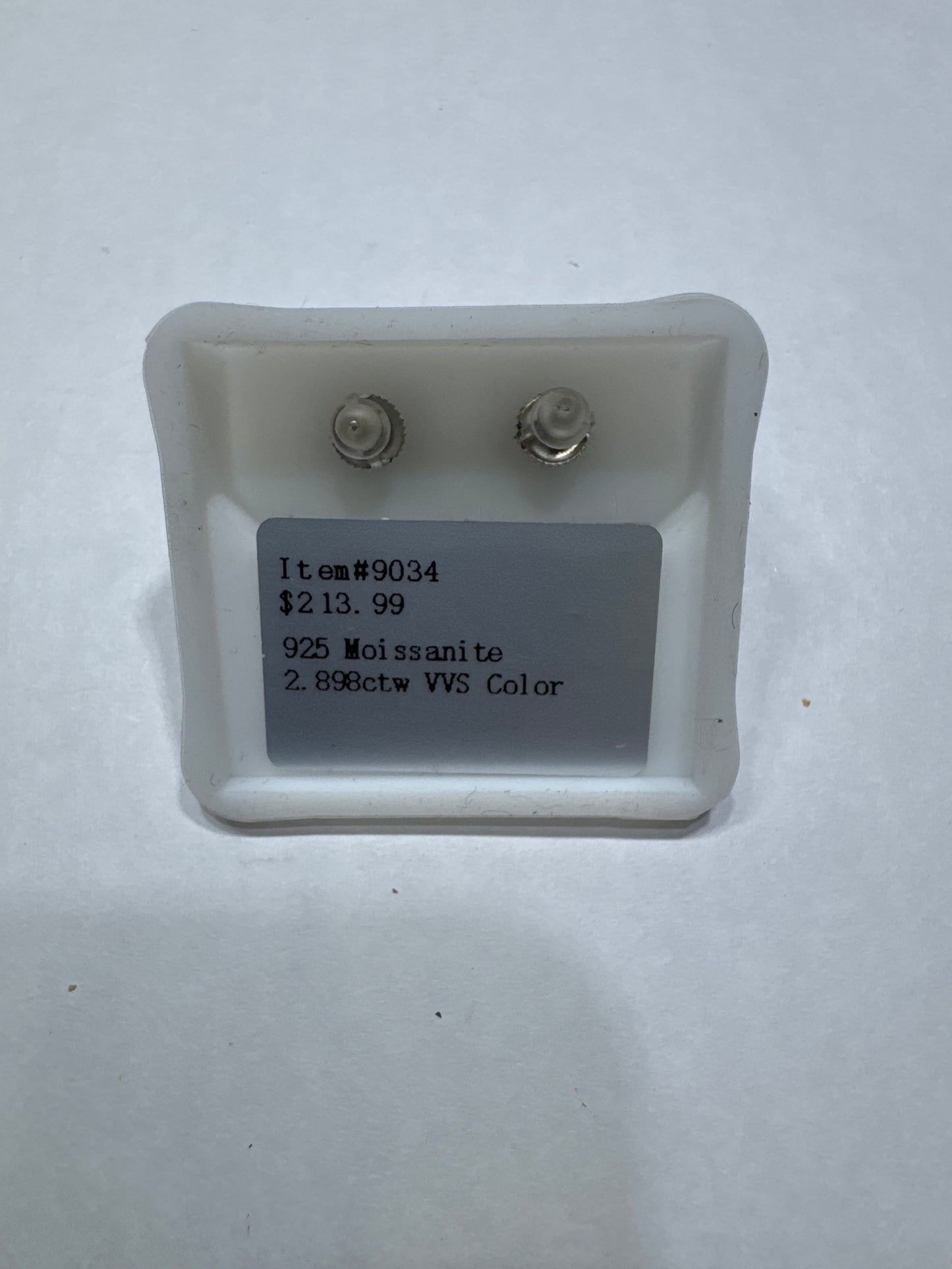 Solid 925 silver VVS Moissanite all around 2.89ctw 10mm flower shaped screw back earrings size medium