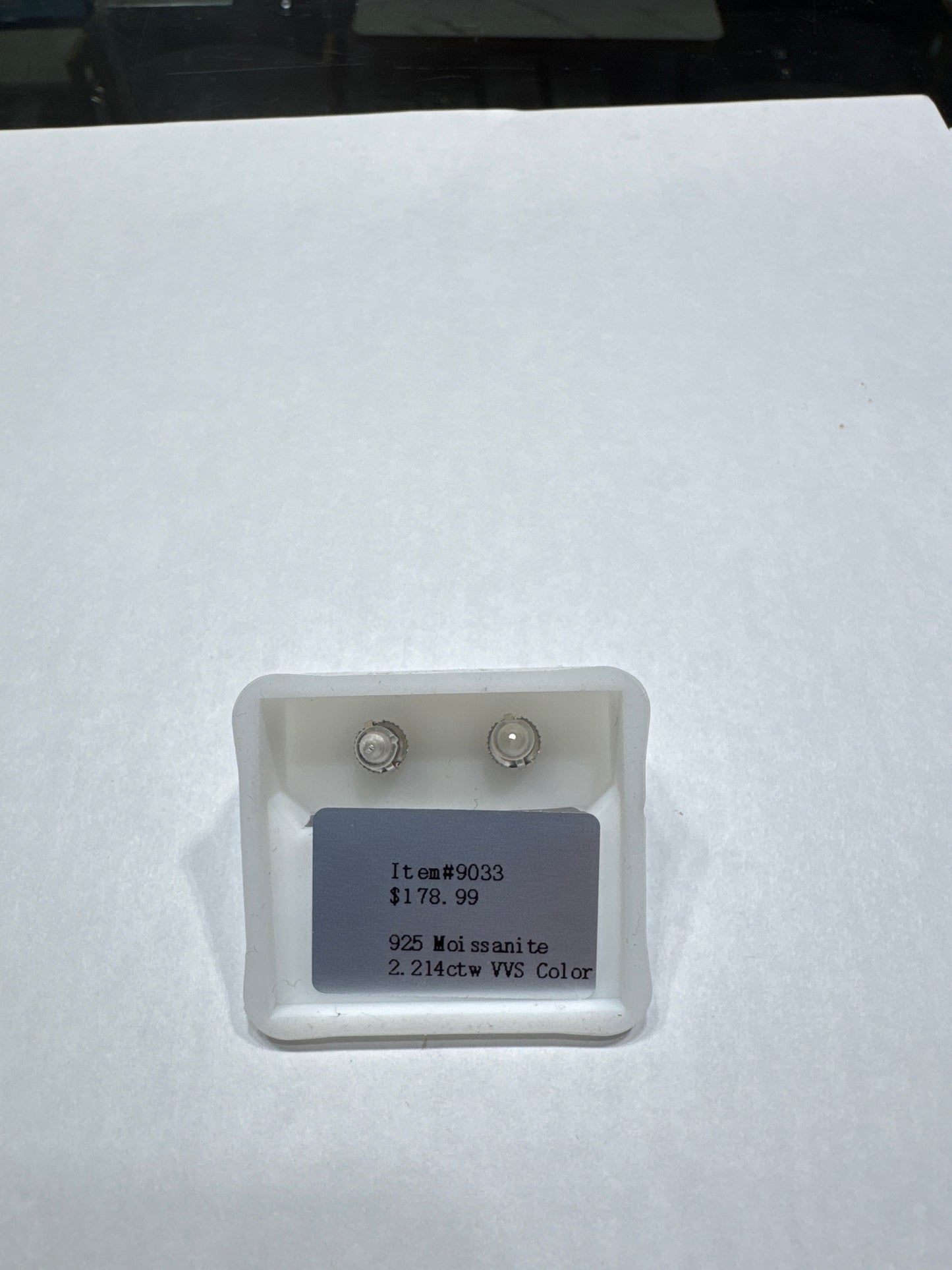 Solid 925 silver VVS Moissanite all around 2.14ctw 10mm flower shaped screw back earrings size medium