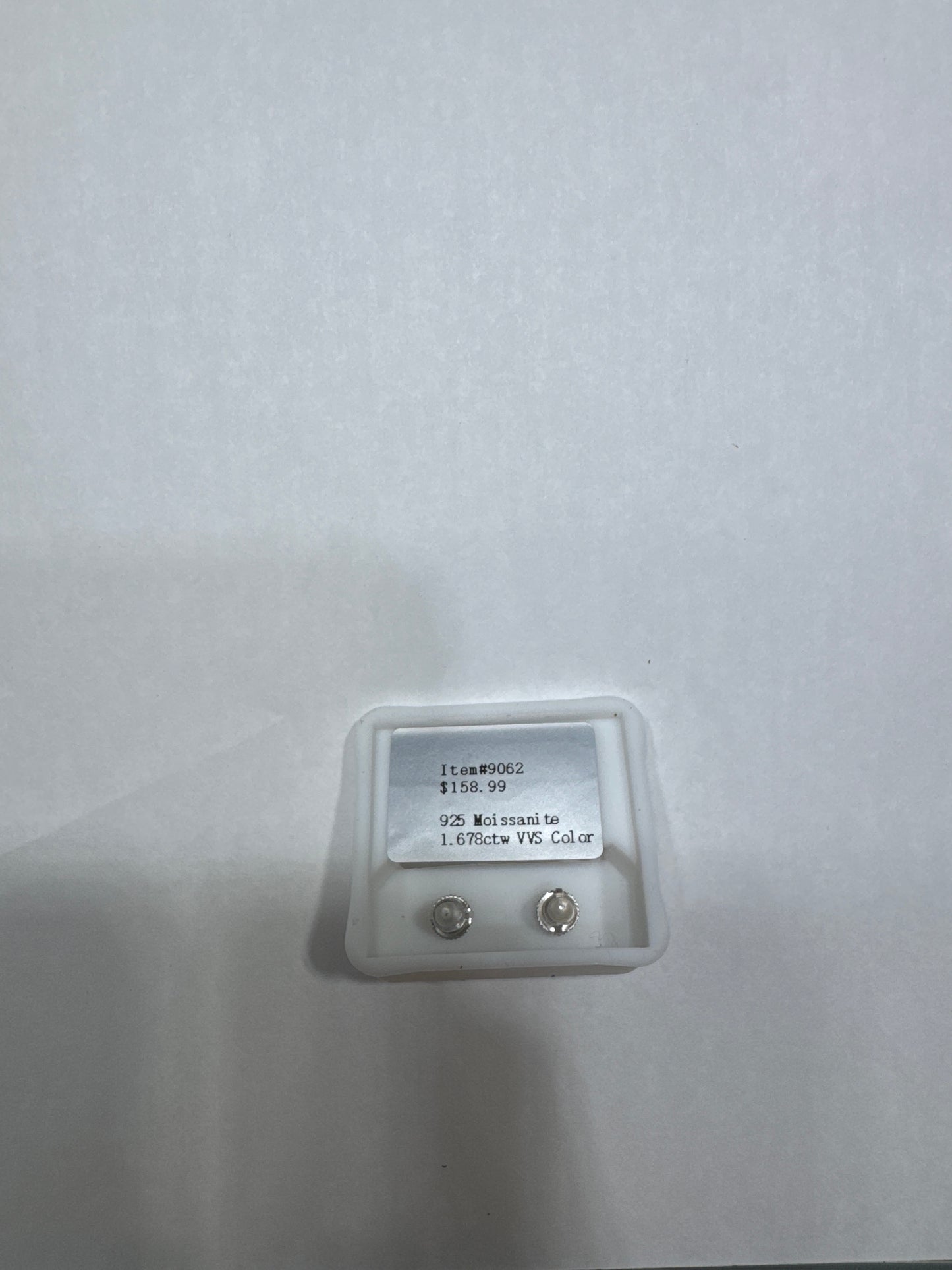 Solid 925 silver VVS Moissanite all around 1.67ctw 10mm Flower shaped screw back earrings size medium