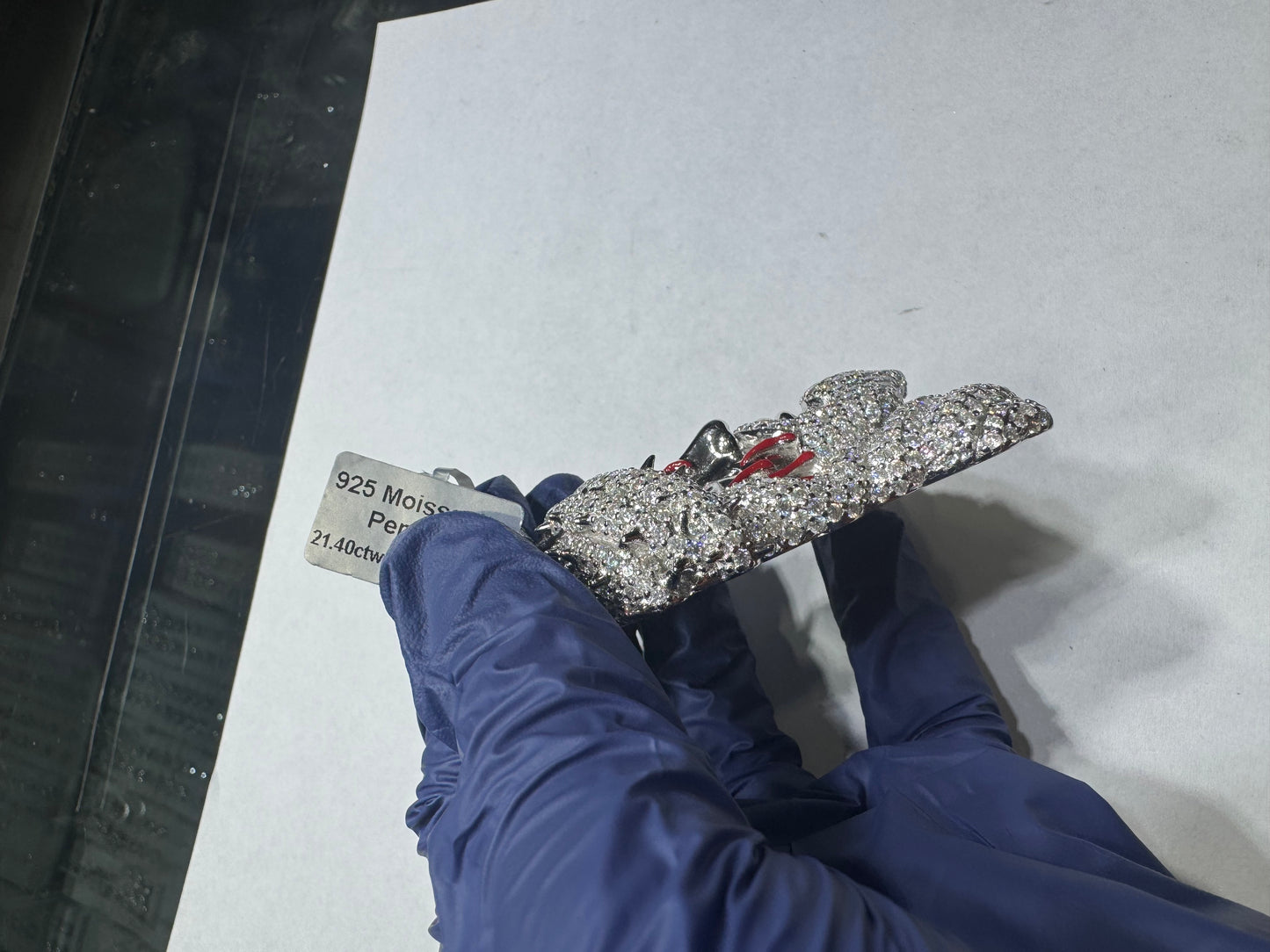 Jesus Head 3D blood thorn crown hollo back VVS Moissanite