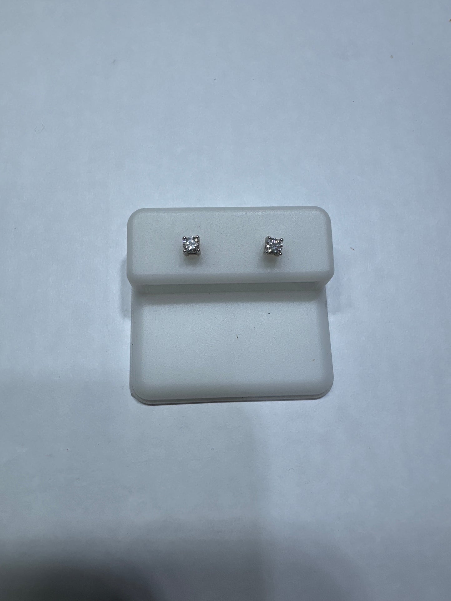 Solid 925 Silver VVS Moissanite 0.18ctw 3mm square shaped earrings size small