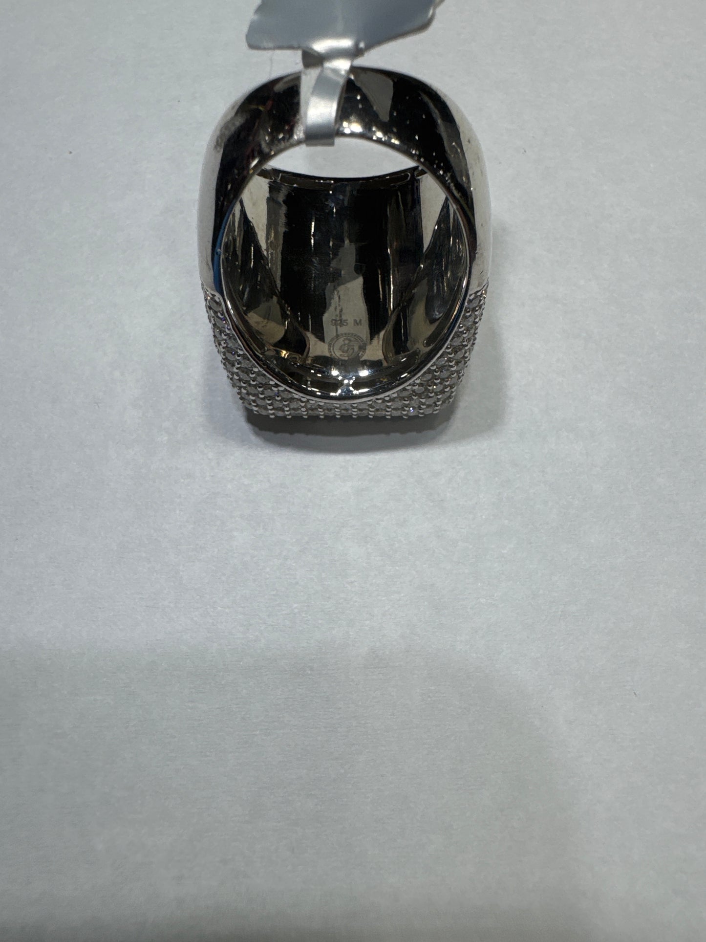 925 Silver VVS Moissanite 7.98ctw "Square shaped ring" Size 10