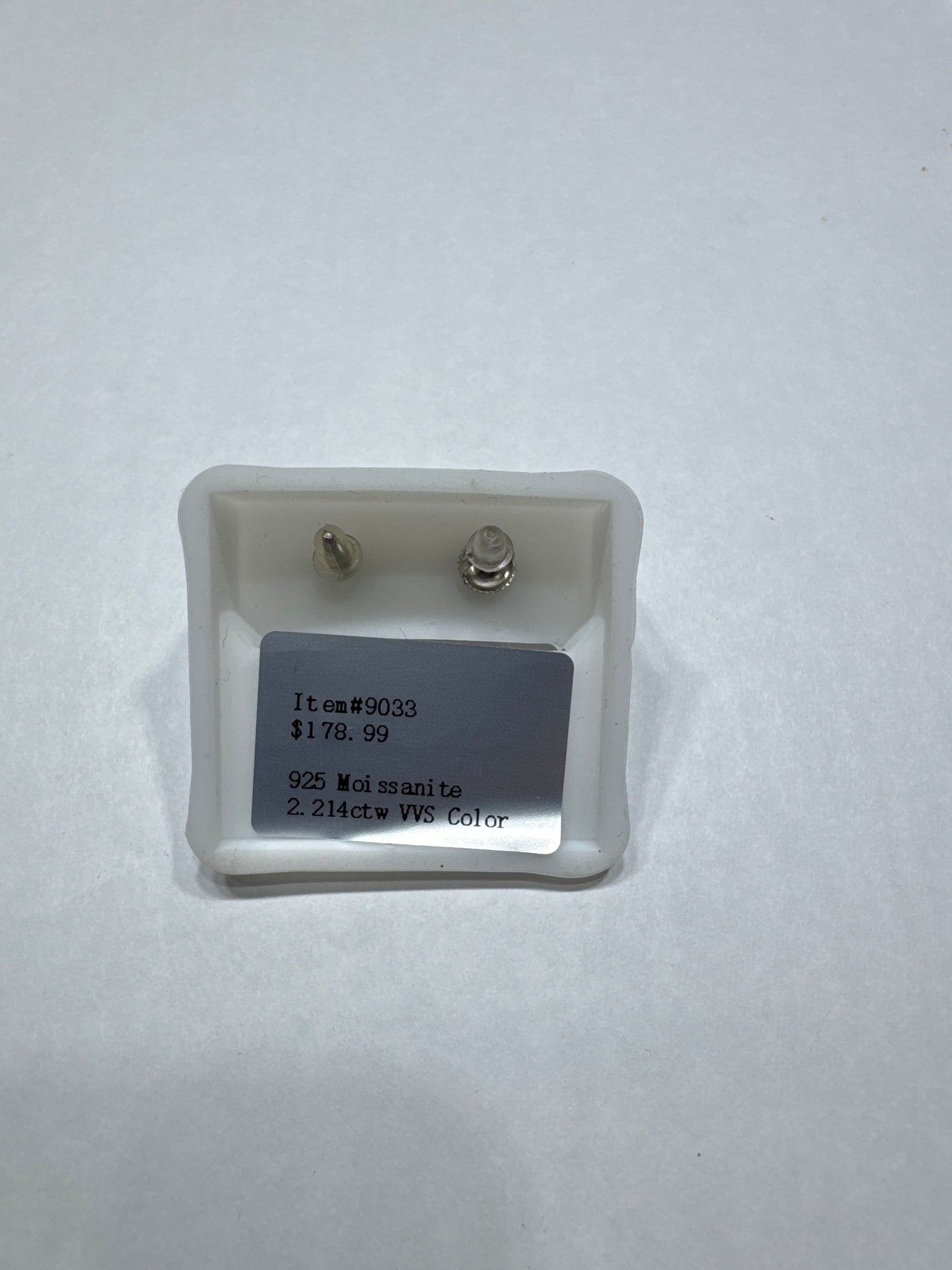 Solid 925 silver VVS Moissanite all around 2.14ctw 10mm flower shaped screw back earrings medium size