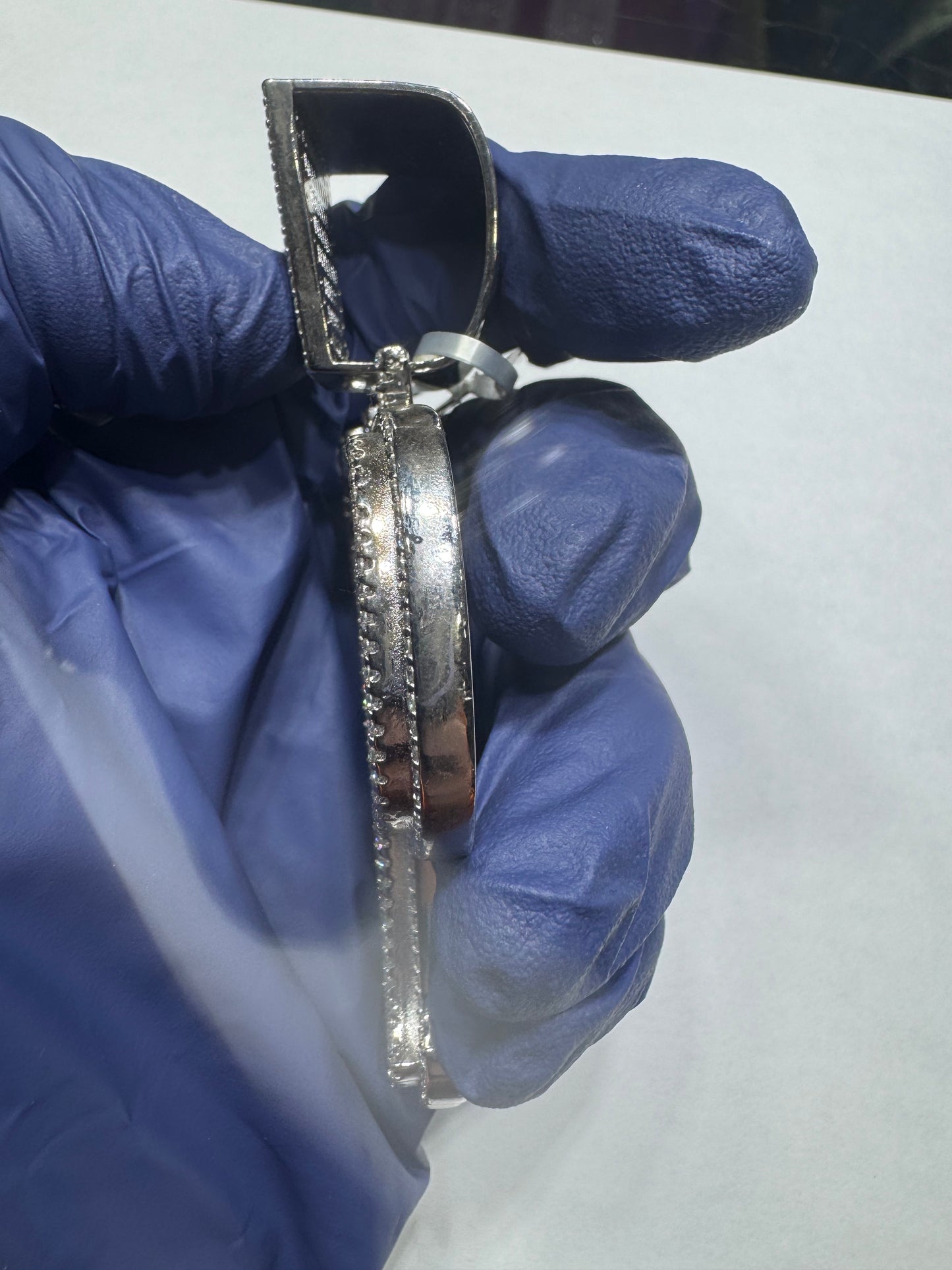 925 silver VVS Moissanite Letter "P" Pendant 51.1 Grams 10.82ctw