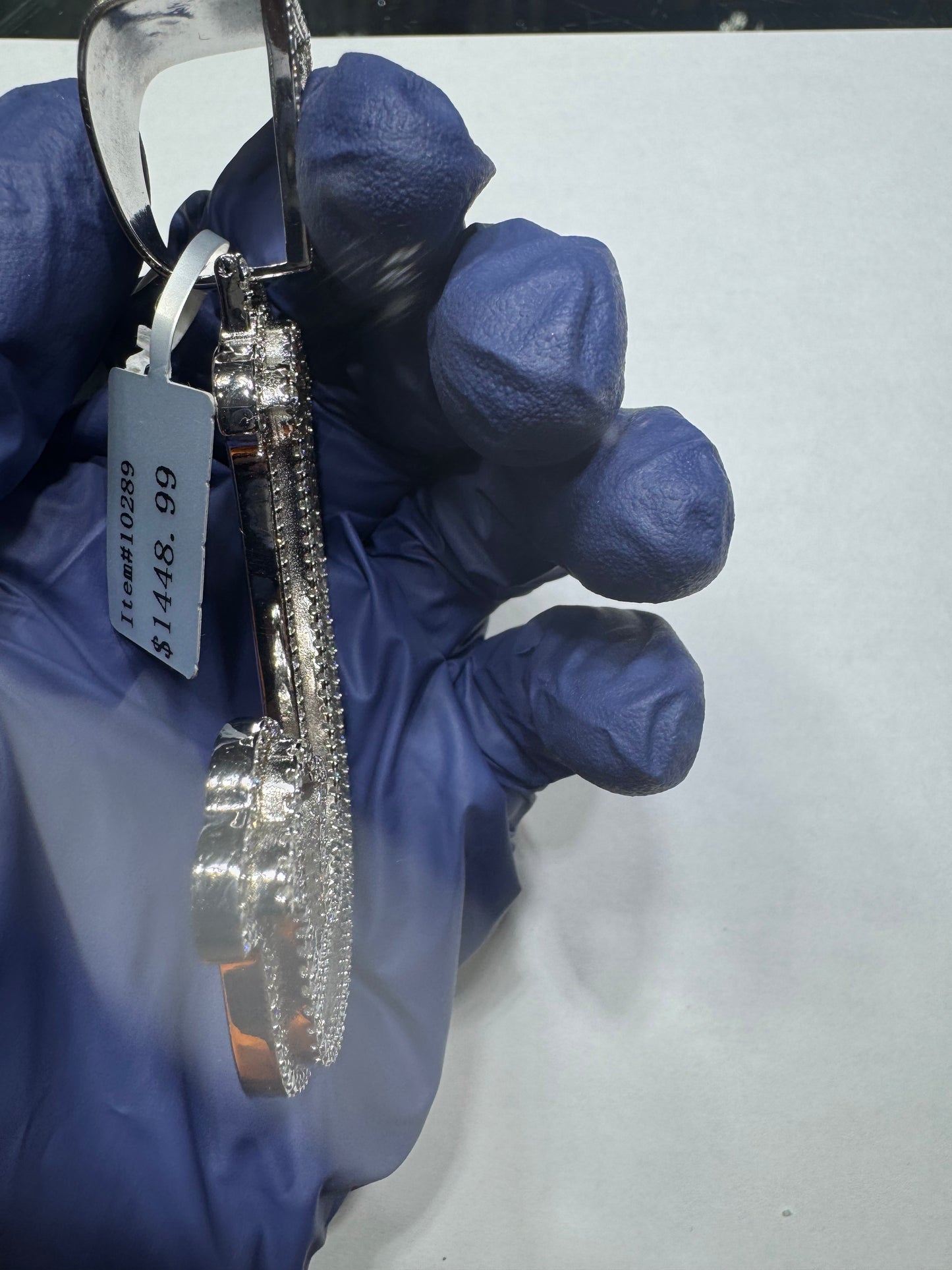 925 silver VVS Moissanite Letter "J" Pendant 43.7 grams 9.50ctw